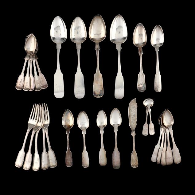 a-collection-of-american-coin-silver-flatware