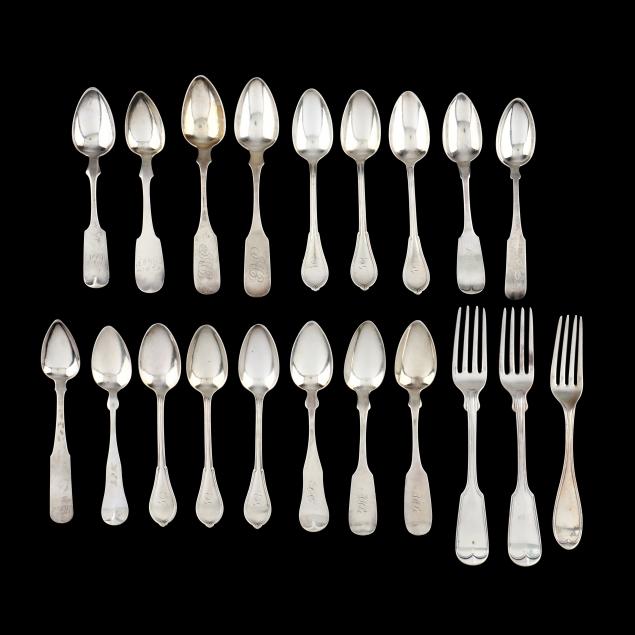 collection-of-assorted-coin-silver-flatware