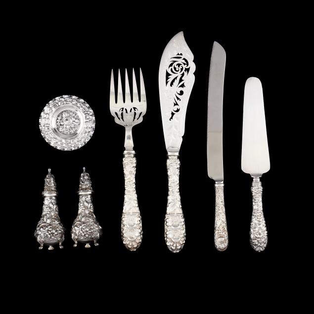 a-collection-of-i-repousse-i-sterling-silver-flatware-and-holloware