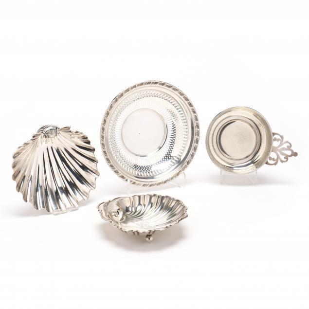 four-american-sterling-silver-dishes