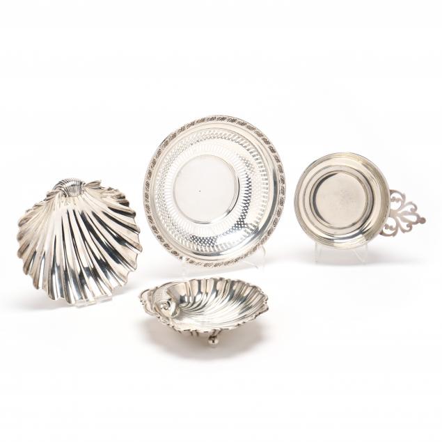 four-american-sterling-silver-dishes