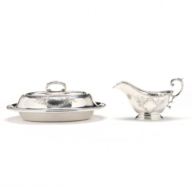 two-gorham-hand-chased-sterling-silver-serving-pieces