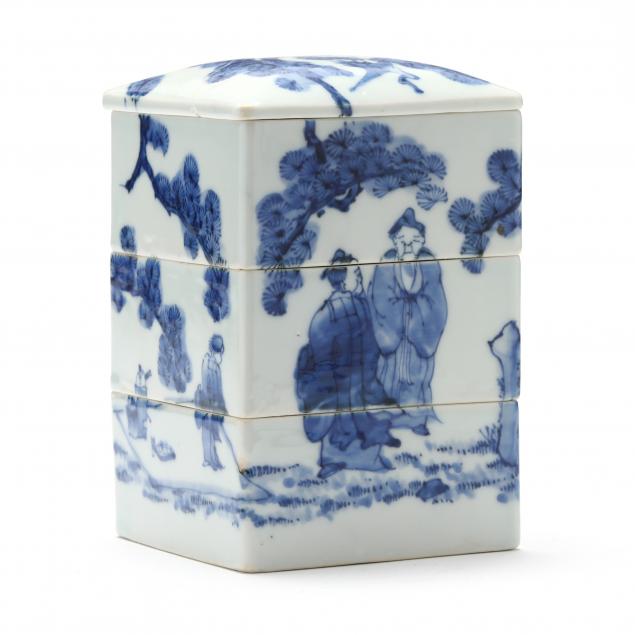 a-chinese-porcelain-tiered-box-with-pine-tree-and-scholars