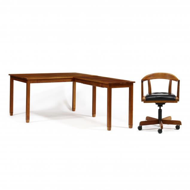 thomas-moser-cherry-desk-and-chair
