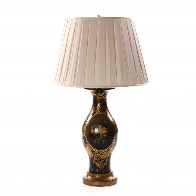 antique-papier-mache-table-lamp