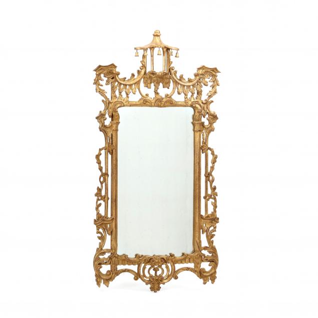 chinese-chippendale-style-giltwood-wall-mirror