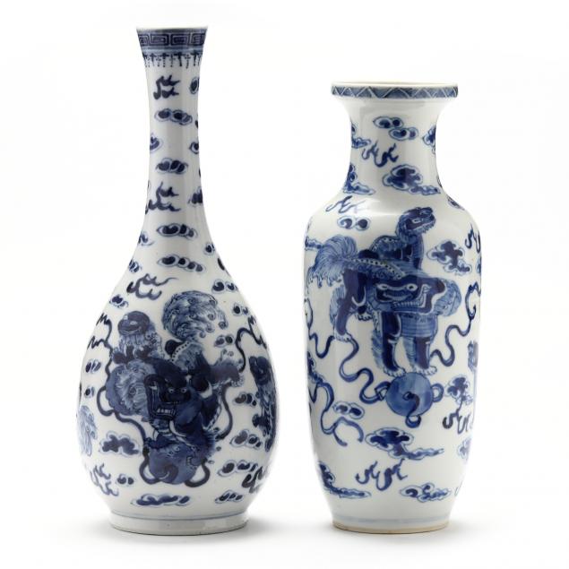 two-chinese-porcelain-blue-and-white-vases-with-foo-lions