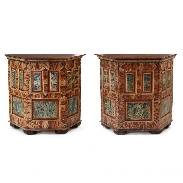 pair-of-antique-continental-paint-decorated-cabinets-of-architectural-interest