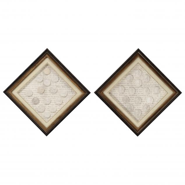 large-group-of-antique-grand-tour-intaglios-in-two-frames