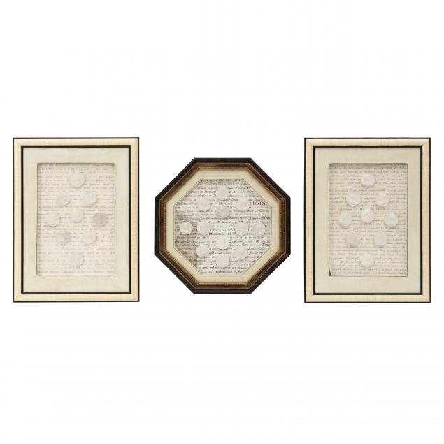 large-group-of-antique-grand-tour-intaglios-in-three-frames