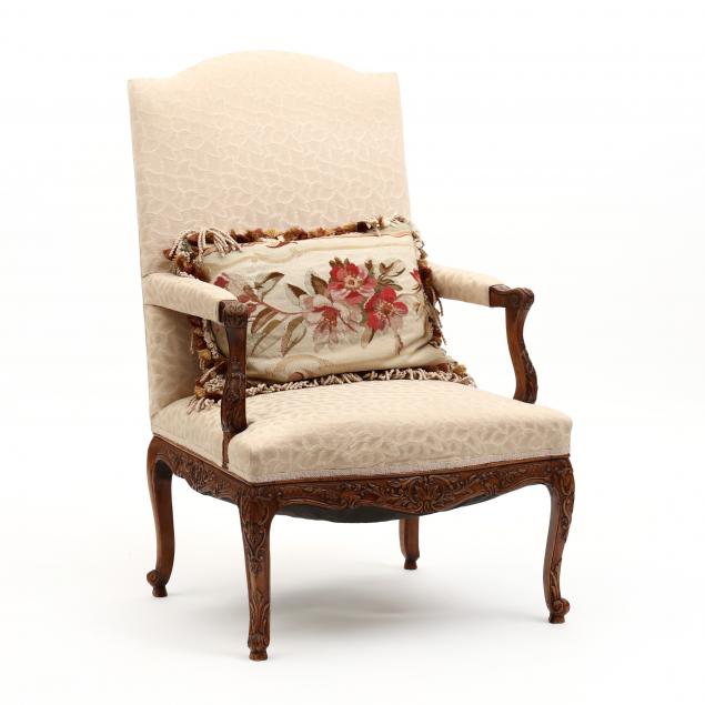 louis-xv-style-upholstered-and-carved-fauteuil