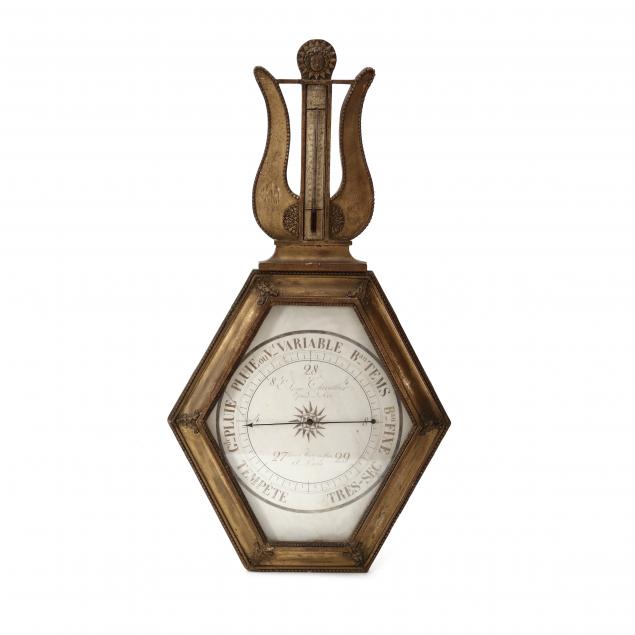 antique-french-giltwood-lyre-form-barometer