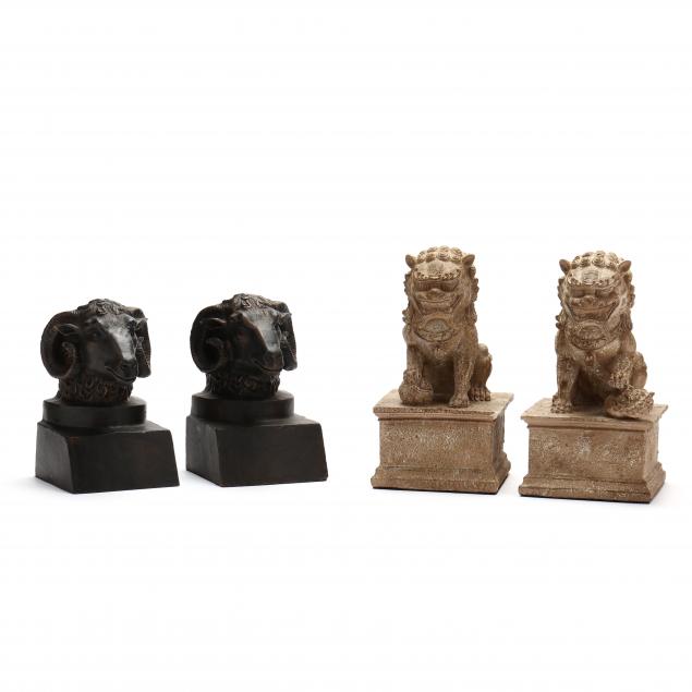 two-pairs-of-decorative-figural-book-ends