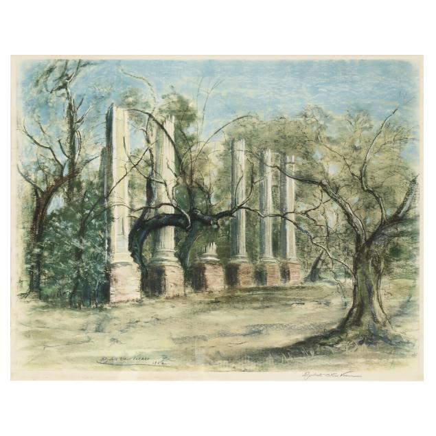 elizabeth-o-neill-verner-sc-1883-1979-i-ruins-millwood-plantation-columbia-south-carolina-i