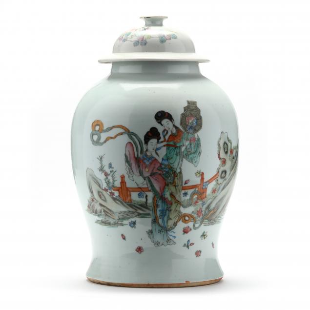 a-large-chinese-porcelain-famille-rose-ginger-jar-with-cover