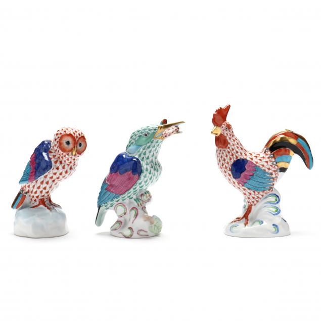 three-herend-fishnet-porcelain-birds-of-america