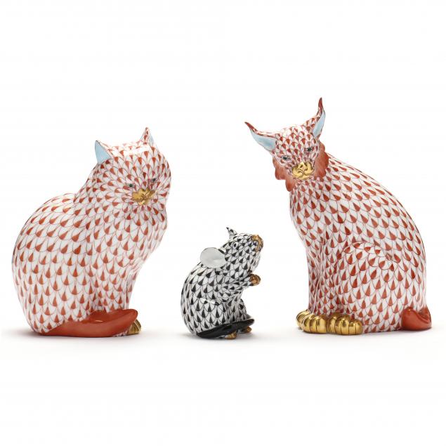 herend-porcelain-fishnet-cats-and-mouse