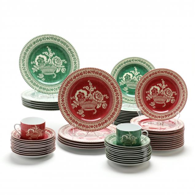 72-piece-set-of-patrick-frey-i-paniers-fleuris-i-red-and-green-porcelain-dinnerware