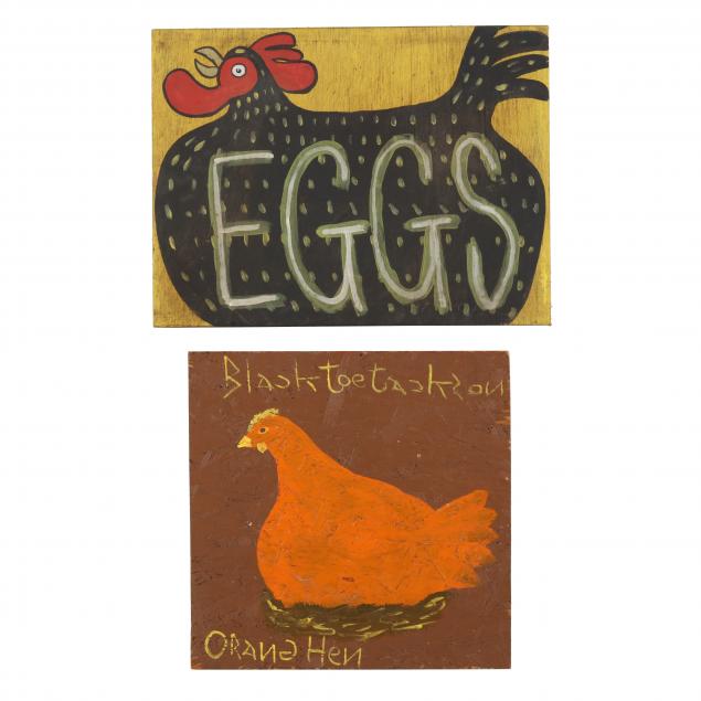 two-folk-art-chicken-paintings