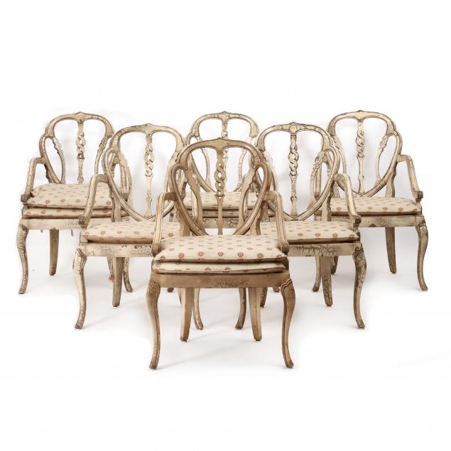 set-of-six-italianate-painted-armchairs