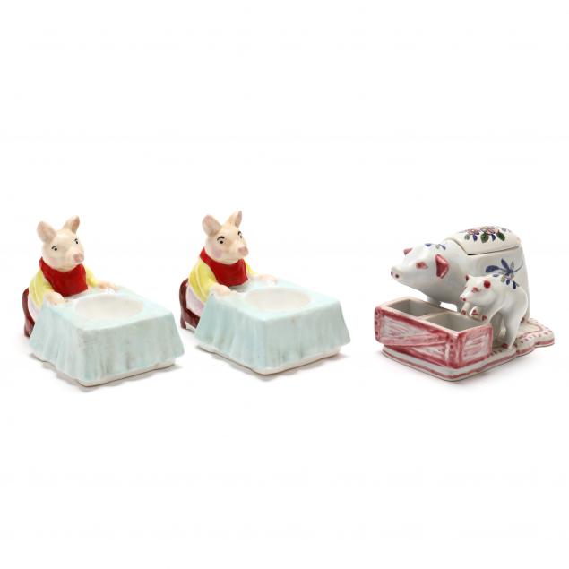 three-porcelain-pig-table-accessories-by-tiffany-co