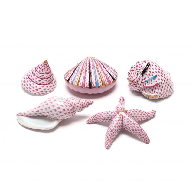 five-herend-porcelain-seashells