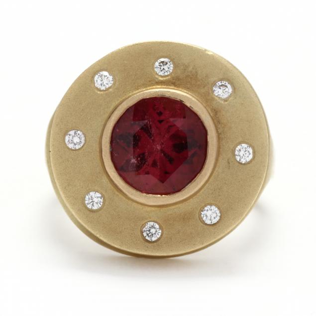 gold-pink-tourmaline-and-diamond-ring