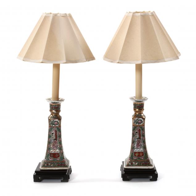pair-of-chinese-export-style-porcelain-candlestick-table-lamps