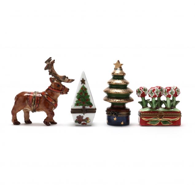 four-christmas-themed-limoges-porcelain-pill-boxes
