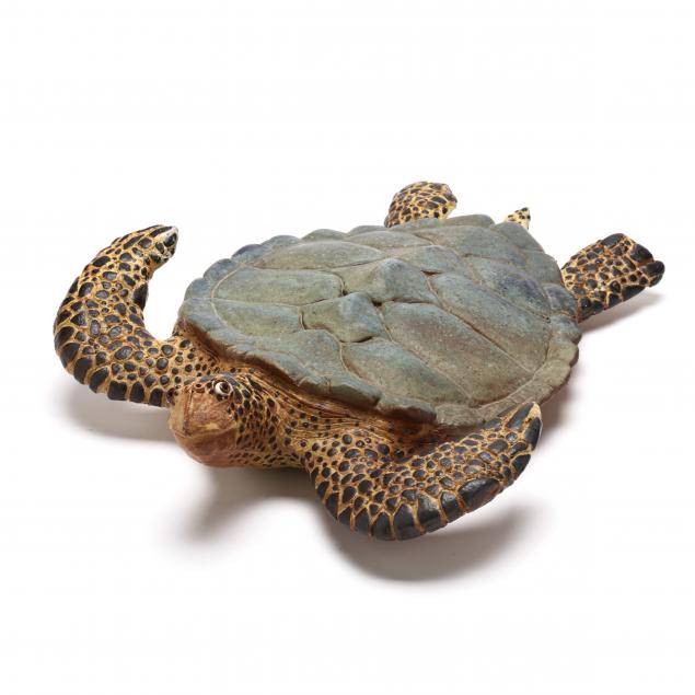alan-rosemary-bennett-ny-20th-21st-century-large-loggerhead-sea-turtle