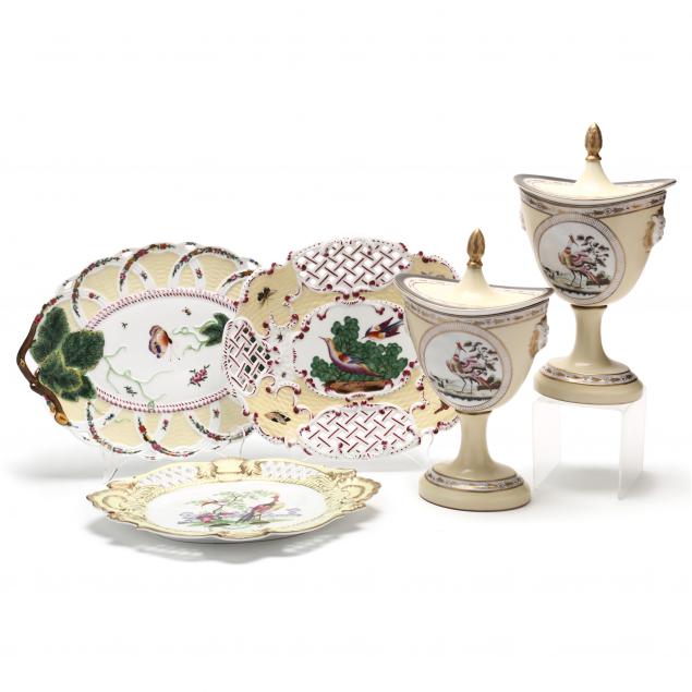 a-grouping-of-chelsea-house-porcelains-in-the-18th-century-style