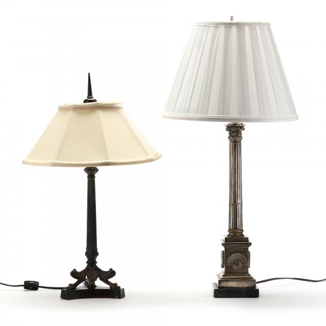 two-neoclassical-style-columnar-table-lamps