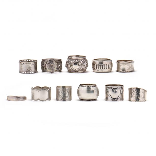 eleven-continental-english-and-asian-silver-napkin-rings
