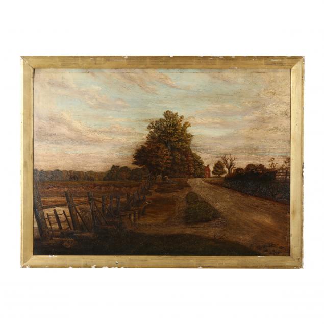 an-american-folk-art-painting-of-a-farmstead-19th-century