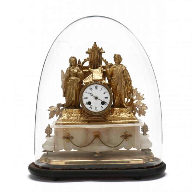 french-ormolu-and-alabaster-mantle-clock-in-glass-dome