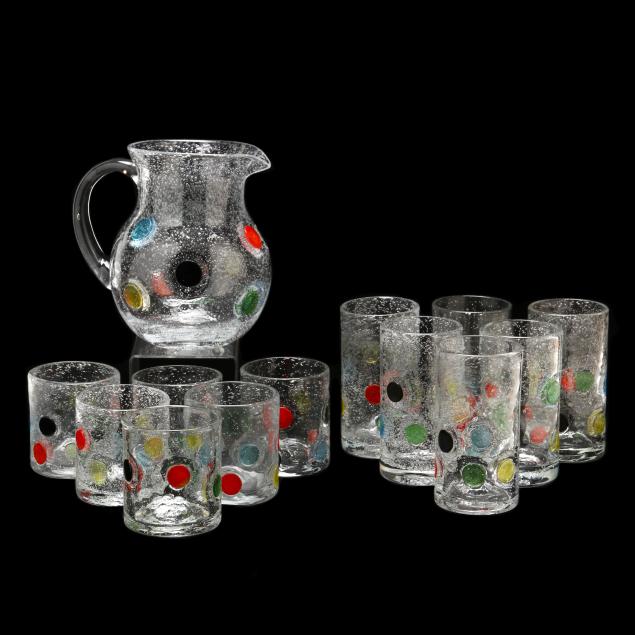hand-blown-pitcher-and-twelve-glass-set