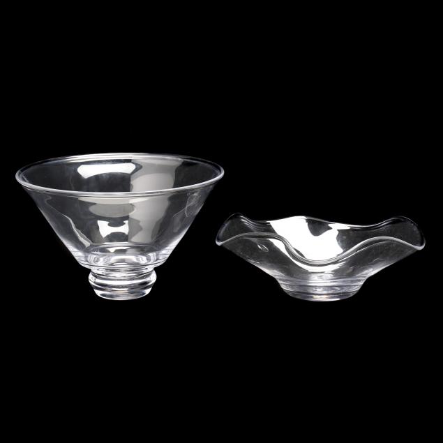 simon-pearce-two-contemporary-crystal-serving-bowls