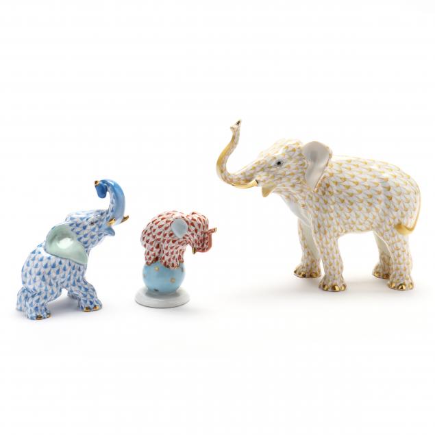 three-herend-porcelain-fishnet-elephants