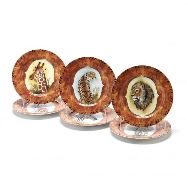 six-lynn-chase-i-african-animal-i-porcelain-plates