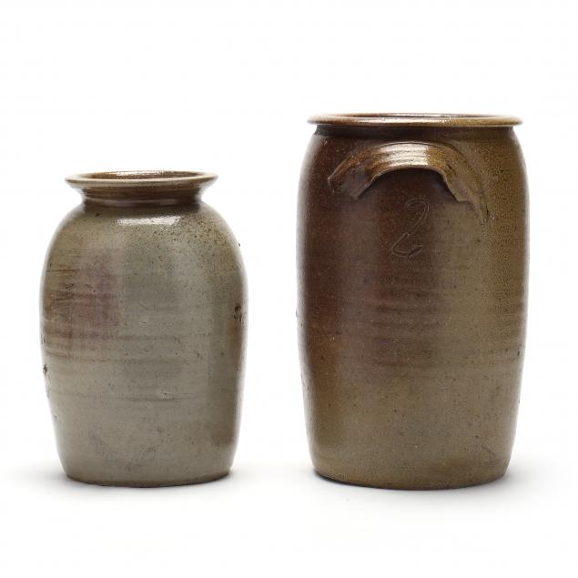 two-antique-pottery-salt-glazed-storage-vessels