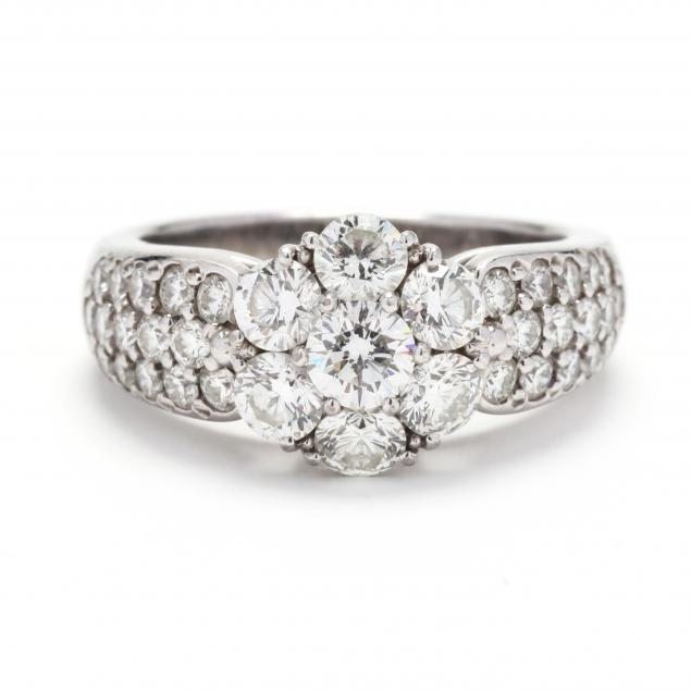 white-gold-and-diamond-cluster-ring