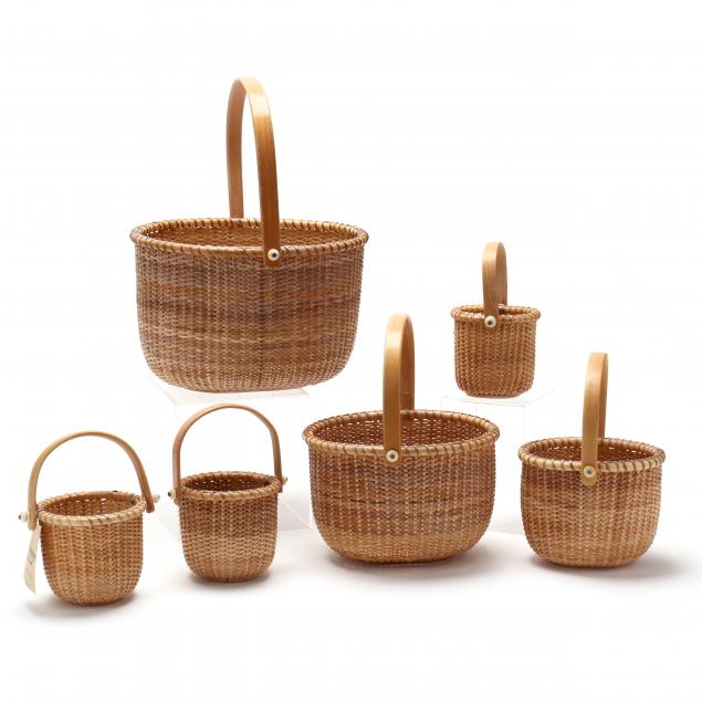 a-collection-of-six-nantucket-baskets