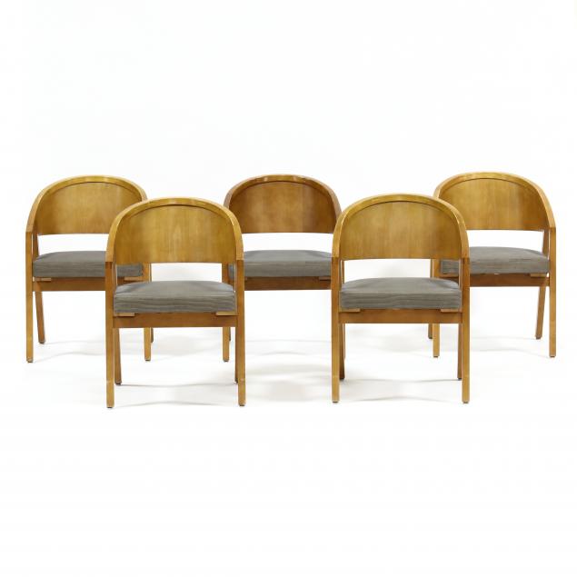 Five Shelton Mindel Side Chairs For Knoll Lot 2221 Spring Modern Art