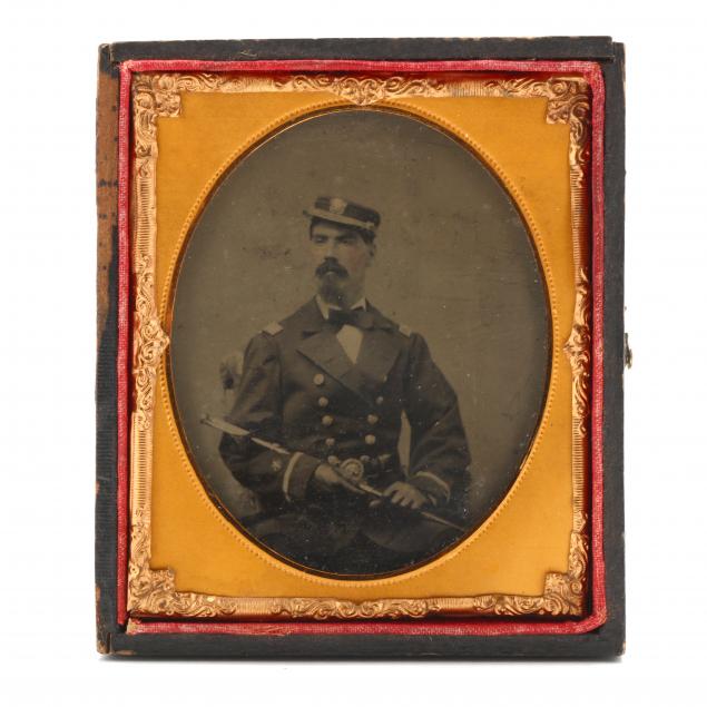 sixth-plate-tintype-of-civil-war-era-u-s-navy-ensign-in-half-case