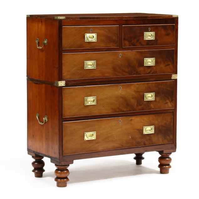 antique-english-mahogany-campaign-chest-of-drawers