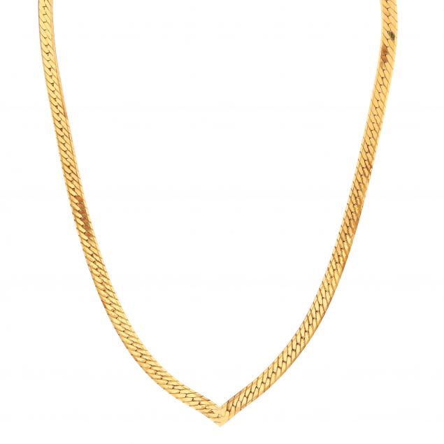 gold-flat-curb-link-necklace
