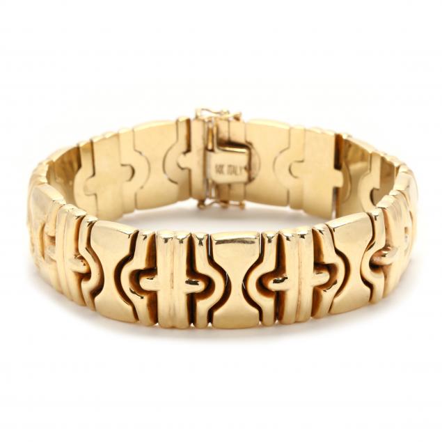 wide-gold-parentheses-style-link-bracelet-italy