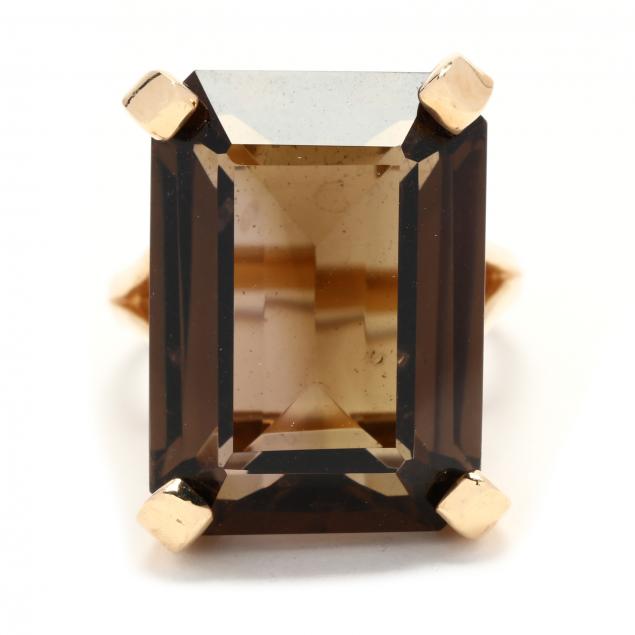 gold-and-smoky-quartz-ring