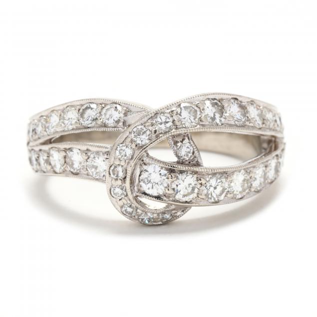 white-gold-and-diamond-knot-ring