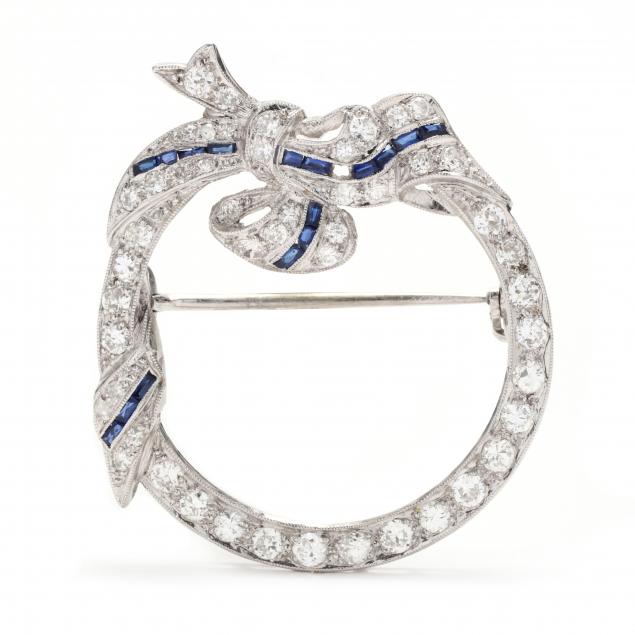 art-deco-platinum-and-diamond-circle-brooch